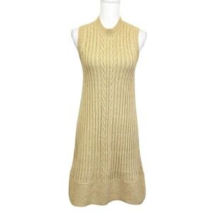 Toccin Cable Knit Sweater Dress Womens Size Small Thick Acrylic Knit Blend